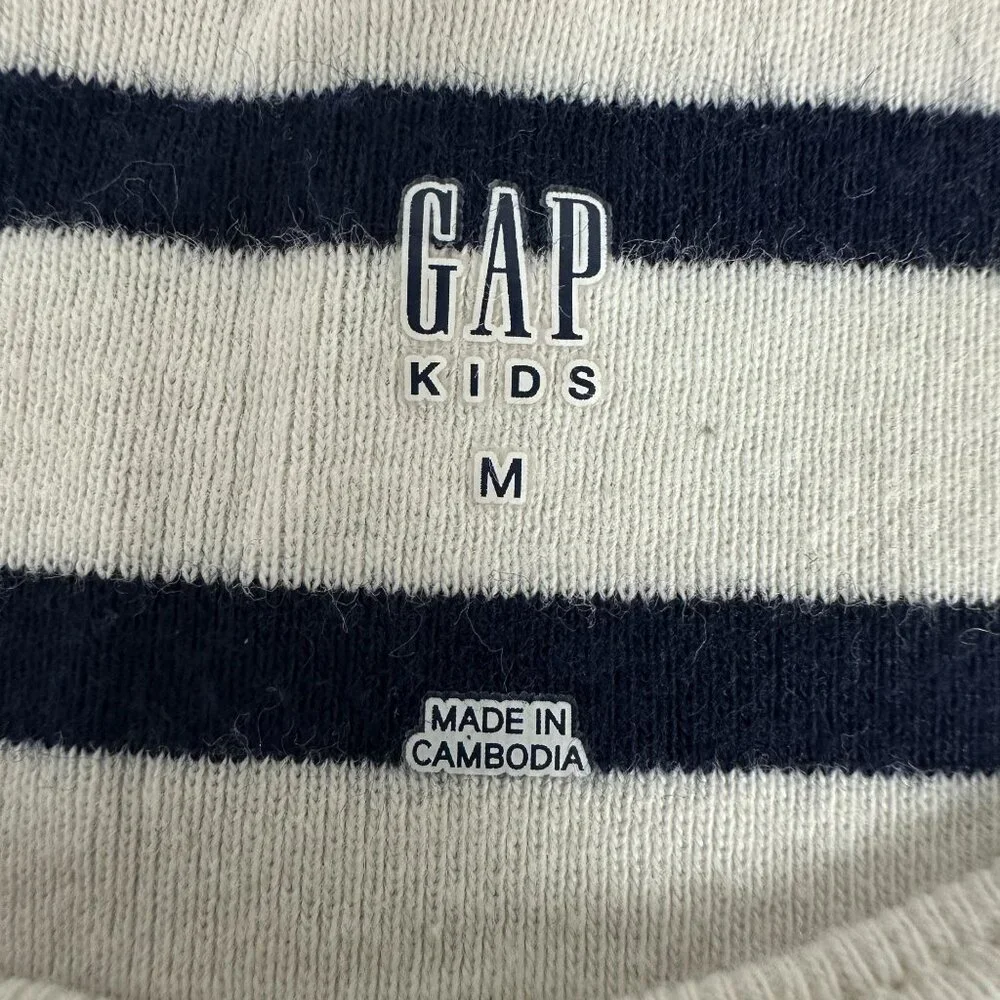 GAP Kids Striped Short Sleeve Dress Navy & White Size M